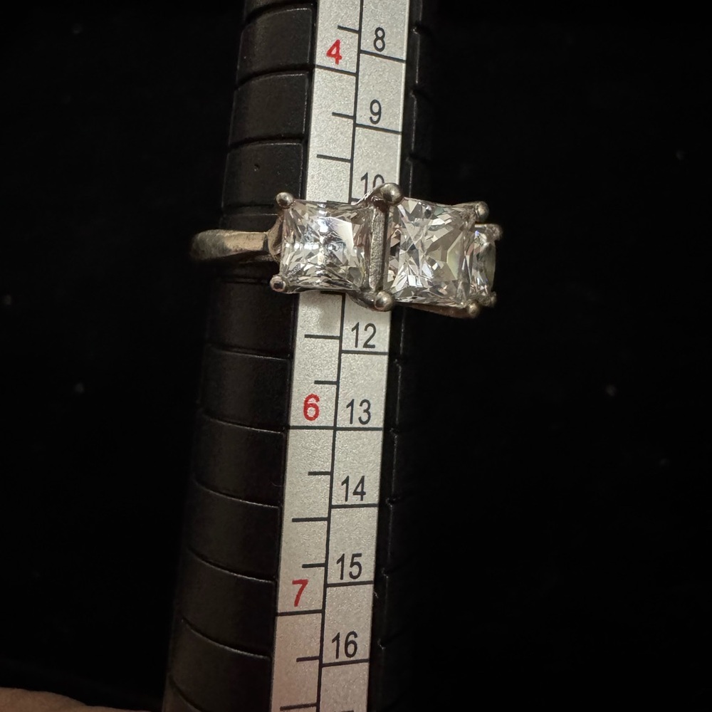 Elegant Silver 925 Square-Cut Women's Ring